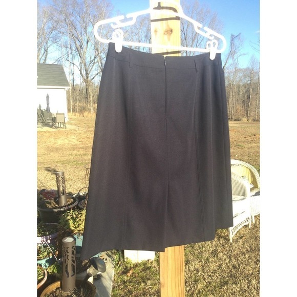 Talbots womens wool pencil skirt size 10 navy blue academia business career - Picture 4 of 10